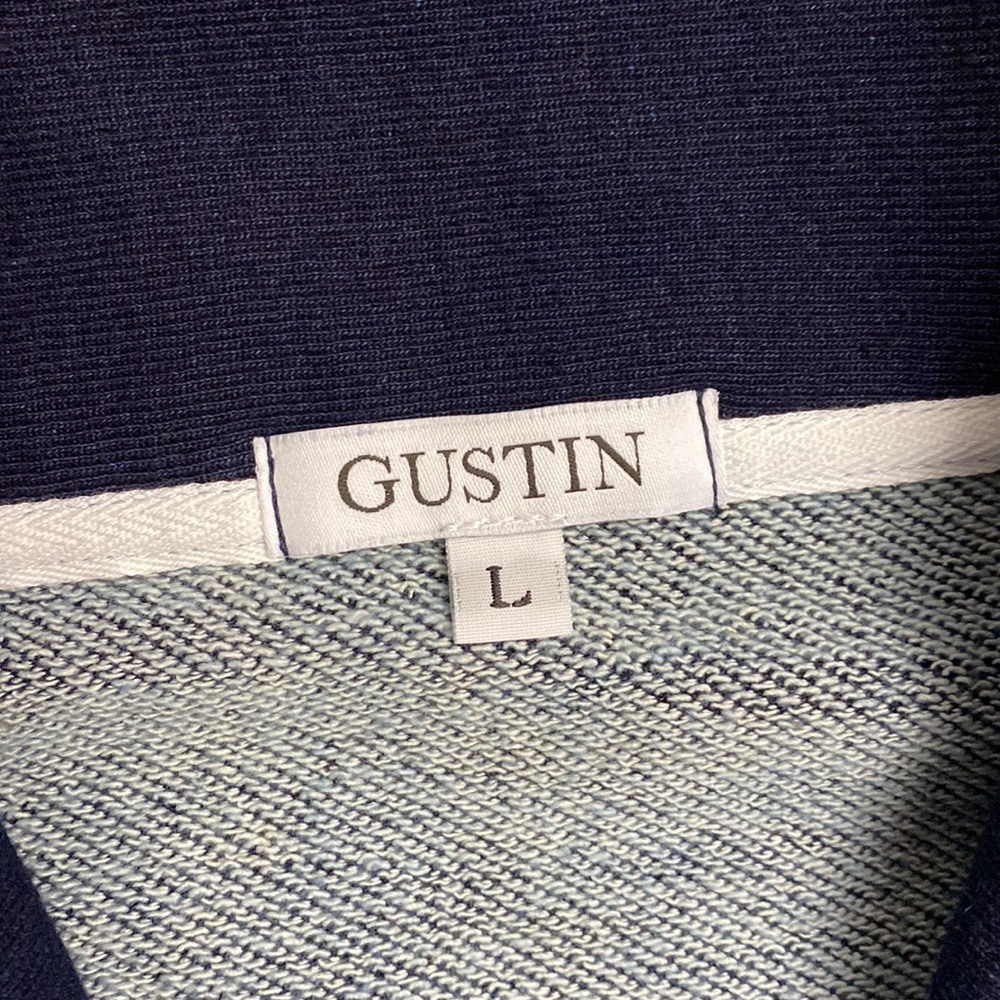 GUSTIN FRENCH TERRY CARDIGAN - DARK INDIGO DYE - Picture 8 of 9